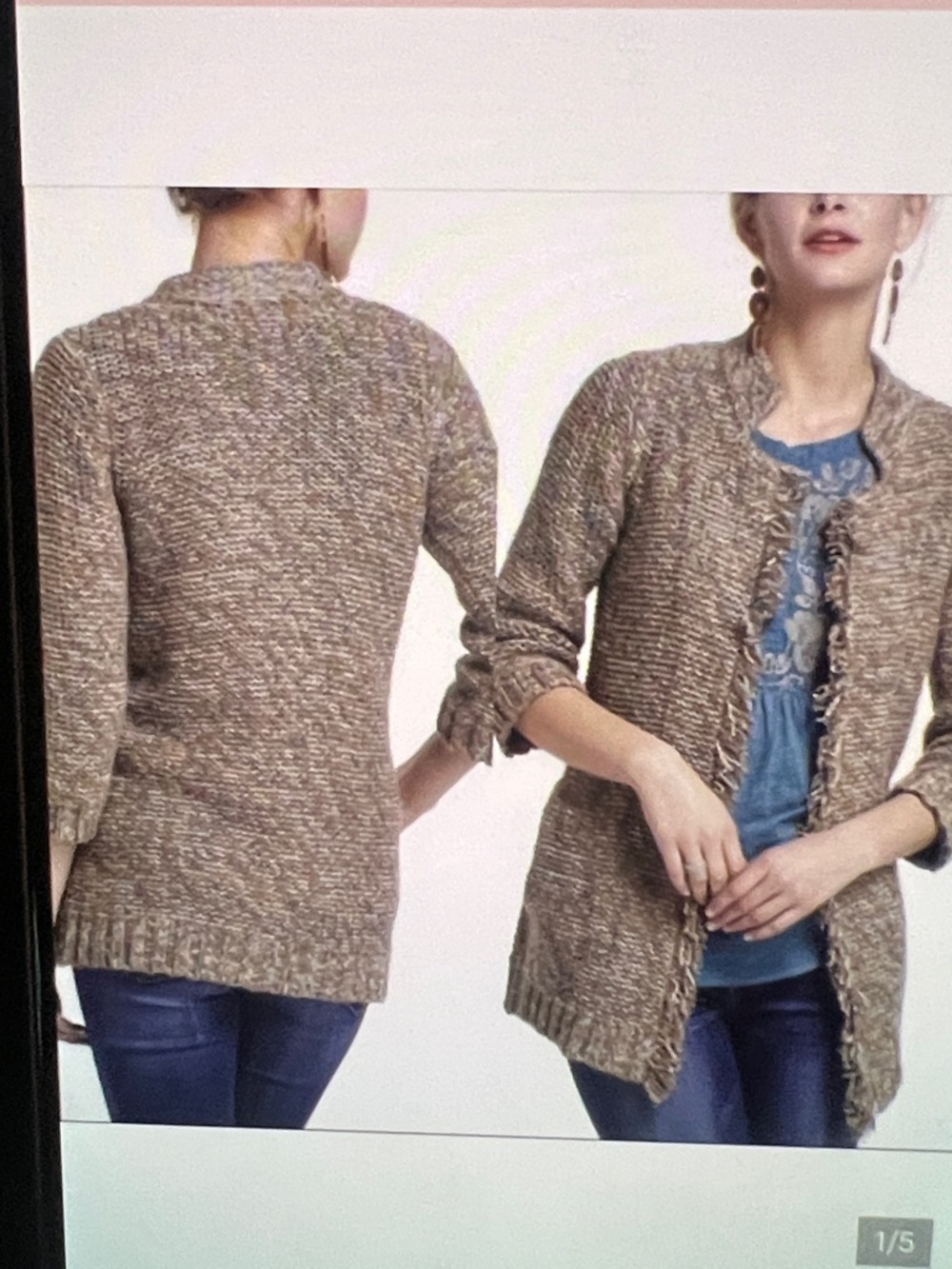 Linen Blend Cardigan Sweater